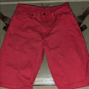 Red Levi Shorts